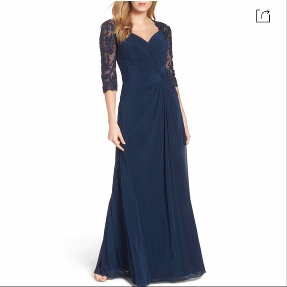 La Femme Ruched Twist Column Formal Gown Plus Size US 20 - Picture 12 of 12